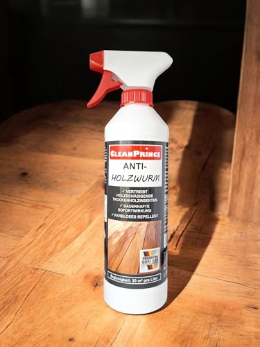 Anti Holzwurm-Spray 500 ml Holzwurmspray zur Holzwurmbekämpfung | Repellent Holzwurmmittel innen Holzfliegen