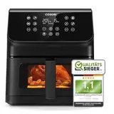 COSORI Heißluftfritteuse XXL 6,2L Airfryer mit aktualisierter Rapid Air Technologie, 55% Energieeinsparung, für 3-5 Personen, 12 in 1 Heissluftfritteuse, 30 Rezeptbuch, one Touchcreen, 1700W