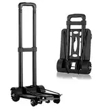 Meisax Mini Faltbare Sackkarre Klappbar, 40kg Transportwagen, Leichte Klappbar Transportkarre, Leichtgewichtiger Kompakter Gepäckwagen, für Gepäck, Persönliche Gegenstände, Umzug Und Bürogebrauch