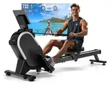 2025 Neu Rudergerät für Zuhause, CHAOKE Magnetisches Rudergerät, App-Kompatibel, Rowing Machine mit 16 Widerstandsstufen und Dual-Slide-Rail, Leicht zu Montieren, Belastbar bis 160KG