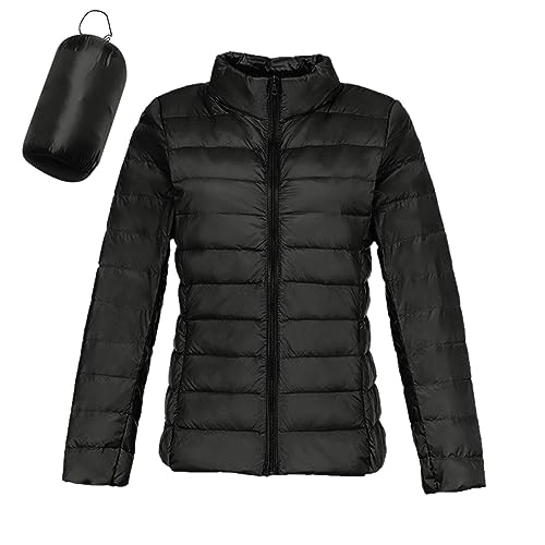 Leichte Daunenjacke Damen Puffer Jacke Damen Leichter Daunenmantel Lightweight Steppjacke Damen Leicht Packable Down Jacket Women Federleichte Daunenjacke Frauen Dünne Jacke Daunen