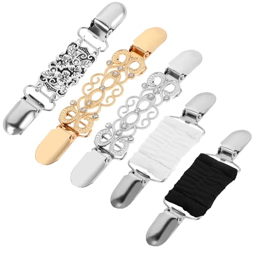 Clips Für Kleidung 5 Stück Cardigan-Clip kleiderclips Rücken-Cinch-Clips Pullover-Clips Schal-Clips Kragen-Clips Waist Clip Machen Clip ärmelhalter Damen (Zwei Stile)