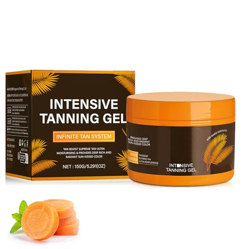 Intensive Tanning Gel, Karotten-Bräunungsgel, 150ml Luxus-Intensivbrunungsgel, Bräunungscreme, Bräunungsbeschleuniger Bräunungscreme Solarium creme Schnell Intensive Tanning Gel
