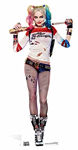 Close Up U829135 Margot Robbie as The Squad's Cardboard Cut Out Suicide Squad Pappaufsteller Harley Quinn Baseballschläger, Mehrfarbig, 0-99 years