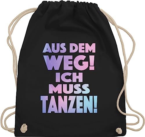 Turnbeutel Rucksack - Festival Zubehör - Aus dem Weg Ich muss tanzen - Geschenk Tanzliebhaber Tanzbegeistert Party Dance - Unisize - Schwarz - festivaltasche festivalbeutel konzert tanz beutel