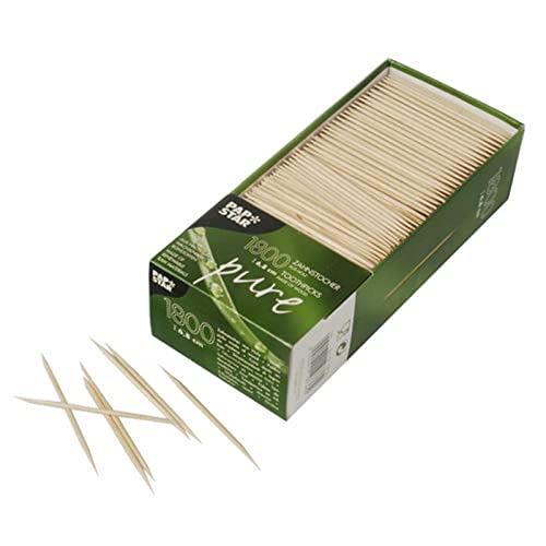 Papstar Zahnstocher Pure, Holz rund 6,8 cm, 1800 Stück