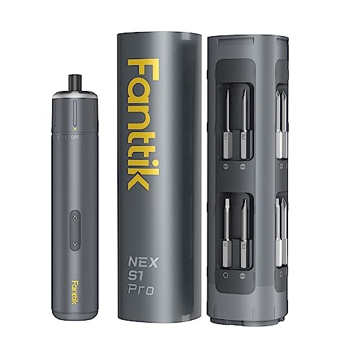 Fanttik S1 Pro 3.7V Magnetische Electric Screwdriver, Leistungsstarkes-Schraubendreher-Set mit 16 Bits, Einstellbare 3 Drehmomente bis zu 6 Nm, 2000-mAh-Akku, Geeignet für die Möbel/Computerreparatur