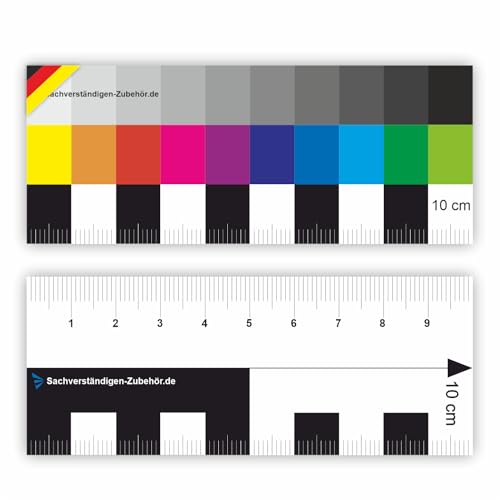 Sachverständigen-Zubehör® Graukarte für Weißabgleich als [Kunststoff Belichtungsmesser] 2er Set | Fotografie | Farbfächer | ColorChecker | Farbkarten Fotografie | Farbrad Bearbeitungsprogramm