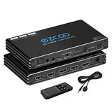 4K 120Hz HDMI 2.1 Switch 4x1 Audio Extractor VRR ALLM HDCP2.3 ARC HDR10+ CEC Optical SPDIF und 3.5mm AUX Audio Out,HDMI Auto Switch 4 IN 1 Out IR Remote Dolby Digital EDID für PS5 Xbox NVIDIA