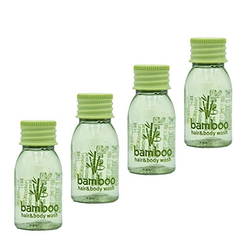 Awek.eu 100 Stück Hotel Einweg Shampoo&Duschgel bath&shower gel 2in1 Flasche 20ml Bamboo Serie