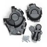 UANGLI Motorrad Motor Schutzhülle Für Suzuki GSX-8S Für V-Strom 800DE 2023-2024 GSX-8R 2024 Kupplung Schutzhülle Set Motorschutzsatz(Black)