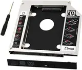 Padarsey Universal 9,5 mm SATA auf SATA 2nd SSD HDD Festplatten-Caddy Adapter Tray Gehäuse kompatibel mit Dell HP Lenovo ThinkPad Acer Gateway ASUS Sony Samsung MSI Laptop
