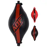 AQF Double End Speed ​​Ball Maya Hide Leder Boxen Dodge Speed ​​Bag Punching MMA Workout Boden bis zur Decke Seil (Schwarz)