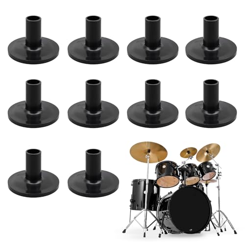QTTRPCU 10 Stück Beckenhülle mit Stab, BeckenhüLsen Verhindert Verblassen, Beckenständer Hülsen für Percussion-Instrumente Beckenständer HüLsen