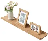 Gieanoo Bilderleiste Holz, 60cm Rustikales Eiche Massiv Schweberegal Wandregal gewürzregal Wand regalbrett Hängeregal für Wohnzimmer Schlafzimmer kinderzimmer