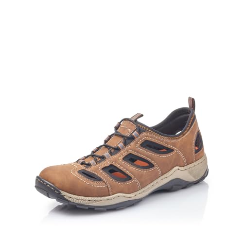 Rieker Herren Low-Top Sneaker 08065, Männer Halbschuhe,Freizeitschuhe,Turnschuhe,Laufschuhe,straßenschuhe,Strassenschuhe,braun (25),43 EU / 9 UK