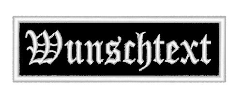 Aufnäher/Patch 8 x 2,5cm Wunschtext Personalisiert