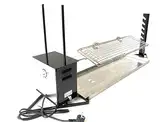 ALLEGRI elektrischer Riesengrillmotor mit variabler Geschwindigkeit KAPAZITÄT 40 KG Spieß EDELSTAHL Sechskantprofil länge cm 120 Haltegabeln 4 Spitzen EDELSTAHL