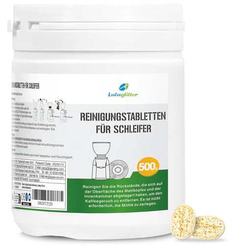 luluglitter Professionelle Kaffeemühlen-Reinigungstabletten, natürlich, lebensmittelecht, Gluten, 500 g