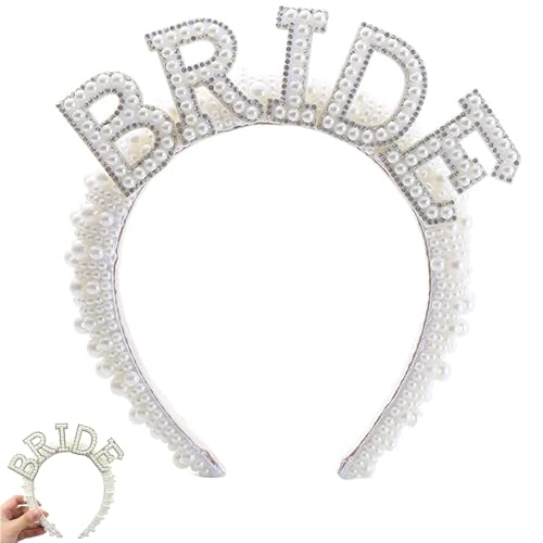 Perlen Haarreif, Bride Haarreif,Bride To Be Haarreif, Bride Haarreif, Bride To Be Haarreif, Brautdekorationen für Hochzeiten, Freundinnenparty