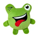 MagiDeal Grüner Frosch, Hüpfball, Stofftier, Hundespielzeug, klingendes Plüschtier, pädagogisches Heimtierzubehör,