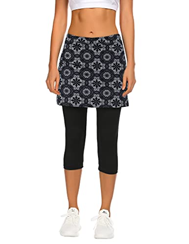 Balancora Hosenrock Damen Kurz Damen Lauf Skort/Laufhose Hockey Rock Engen Capris Gym Yoga Pants