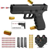 Spielzeug Pistole,Schaumstoff Soft Bullet Gun,Soft Bullet Toy Gun Pistole,Dauerfeuer Spielzeugpistole,mit Automatischem Auswurf,Munition,Blaster Toy Gun für 14+ Geburtstagsgeschenk