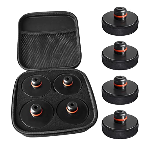 Gummiauflage Wagenheber für Tesla Model Y 3 S X, Vier Pads in einer Packung, Zubehör für Tesla Fahrzeuge, Wagen Heber Pad, Auflage Rangierwagenheber, Gummi Jack Pad, Karosserie Unterlage Adapter
