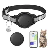 Cat Tracker (1 Pack) GPS-Tracker für Katzen Keine monatliche Gebühr Funktioniert mit Apple Find My (nur iOS) GPS Ortungsgerät mit abbrechbarem Halsband für Katzen