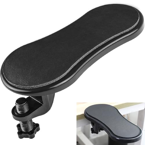 Verstellbare Computer-Armstütze,Arm Handgelenkauflage 180°,Verstellbare Armauflage Schreibtisch Extende,Ergonomisch Computer Armlehne für Büro Studium Arbeit Spiel Schreibtisch (Schwarz)