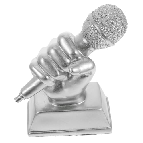 CORHAD Mikrofon Trophäe Aus Harz Für Gesangswettbewerbe Musikalische Auszeichnung Für Junge Mädchen Leicht Und Langlebig Als Ehrenpreis