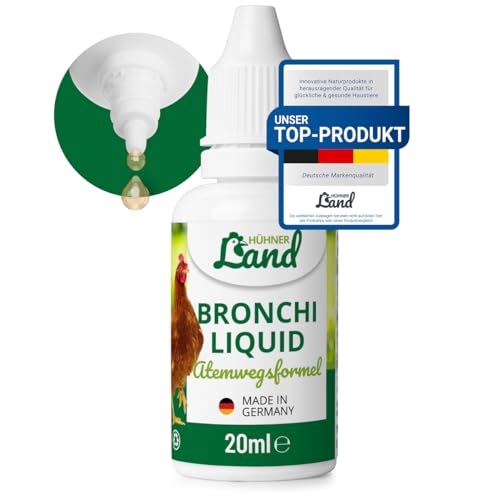 HÜHNER Land Winter Bronchi Liquid 20ml für Hühner I Unterstützung der Atemwege, bei Hühnerschnupfen & Erkältung beim Huhn I zur natürlichen Verbesserung der Futteraufnahme