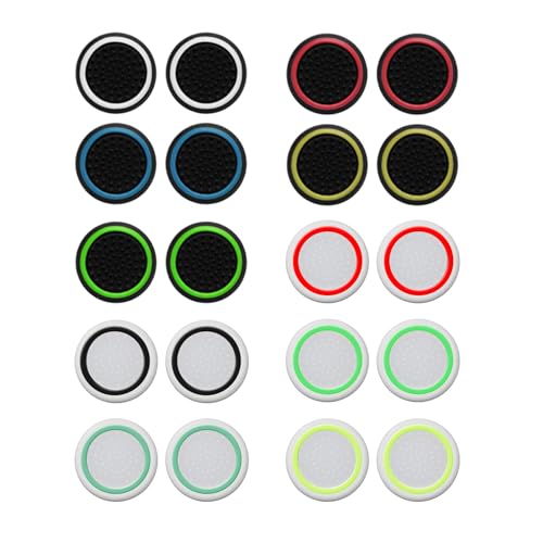 20 Stück PS5 Controller Sticks Kappen,Silikon Thumbsticks Grips,Thumb Grips Caps für Xbox One Series X/S PS4 PS5 Controller Zubehör,PS5 Edge Controller Sticks Joystick-Schutz Aufsätze(Mehrere Farben)