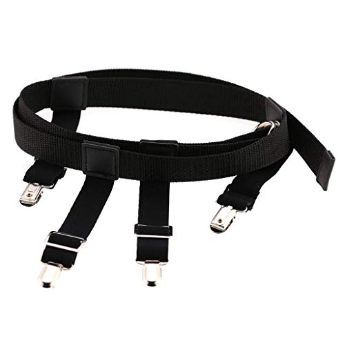 Tubayia Unisex Elastische Taillengürtel Hosen Strumpfhalter mit Metall Clips für Cosplay Party Bar