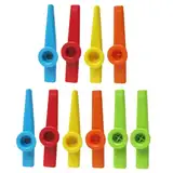 GOOHOCHY 10 Stück Farbige Kazoo-spielzeug Aus Kunststoff Leicht Zu Erlernende Musikinstrumente Für Kinderdarbietungen Und Musikdarbietungen