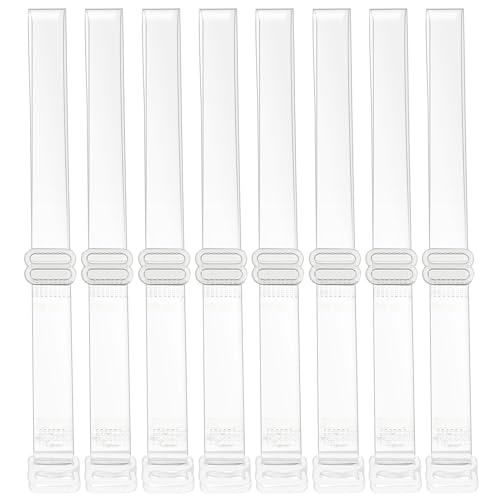 WY LIGHTING LEVEL Unsichtbare Klare BH Träger, 8 Stück rutschfeste Transparent BH Schultergurte Verstellbare Durchsichtige BH-Träger Ersatz für Frauen
