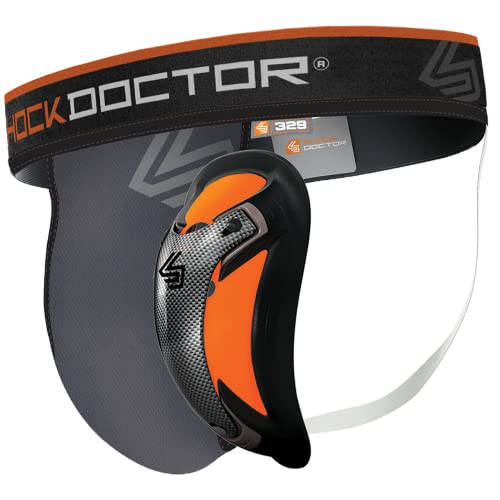 Shock Doctor Herren Suspensorium mit Ultra Carbon Flex Cup Tiefschutz, Grey, L EU