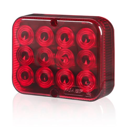 Qiping LED Rot Nebelschlussleuchten 12v Anhänger Wasserdicht für PKW Anhänger Traktor Landwirtschaftliches KFZ Caravan