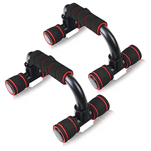 Flintronic Liegestützgriffe Push Up Stand Bars, 2er Set Push Up Bars, Rutschfeste Liegestützgriffe mit Edelstahlstange, Liegestütze Griff für Muskeltraining und Krafttraining