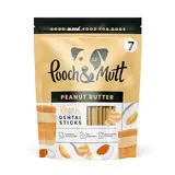 Pooch & Mutt - Training Dental Sticks für Hunde, Dental Sticks mit Erdnussbuttergeschmack für Hunde, 1 Packung mit 7 Sticks