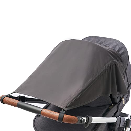 Universal Sonnensegel für Kinderwagen mit Seitenschutz/UV Schutz 50+/ Sonnenverdeck für Kinderwagen/Sonnendach/Sonnenrollo/Sonnenschutz für Babys/Farbe: Anthrazit