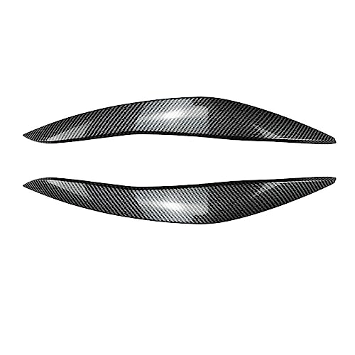 Vuzmode Augenlider Frontscheinwerfer Augenbrauen Zierleiste Aufkleber, for BMW 5er F10 F11 2011 2012 2013 Pre-LCi Abdeckung für Autoscheinwerfer-Augenbrauen(Carbon Fiber Look)