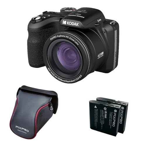 KODAK Pixpro Astro Zoom AZ426 - Digitale Bridge-Kamera, 42X optischer Zoom, 24-mm-Weitwinkel, 20 Megapixel, 3-Zoll-LCD, Full HD 1080p Video, Li-Ionen-Batterie - Schwarz