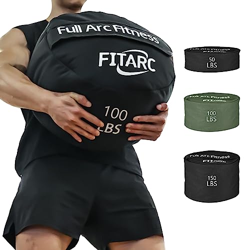 Fitarc Unisex-Erwachsene Trainingstasche B-100, Workout-Tasche, Krafttraining, Sandsäcke für Fitness, Schwarz, 100LB