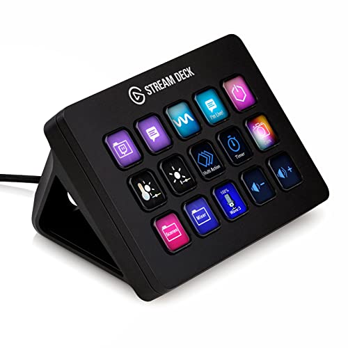 Elgato Stream Deck MK.2 – Studio-Controller, 15 Makrotasten, auslösen von Aktion in Apps und Software wie OBS, Twitch, YouTube und anderen, für Mac und PC