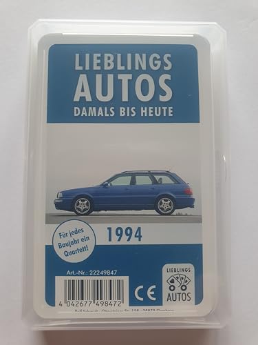 Lieblings Autos Auto Quartett 1994 Baujahr Geburtsjahr 31. Geburtstag Geschenk Spielkarten Neu