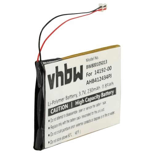 vhbw Akku kompatibel mit Jabra Pro 9400, 9465, 9400SH, 9460, 9470 Wireless Headset Kopfhörer (230 mAh, 3,7 V, Li-Polymer) - Ersatz für 14192-00, AHB412434PJ