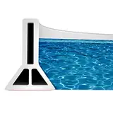 Cieex 100CM Schwallschutzleiste Dusche Selbstklebend, Silikon Duschwasserstop für Rahmenlose Duschtür, Duschschwelle Wassersperre Barriere Wasser Damm für Dusche Boden, Bad und Küche (weiß)