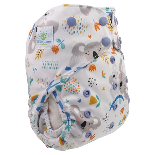 Blümchen One Size Überhose Drucki - 3-16kg Koala Liebe