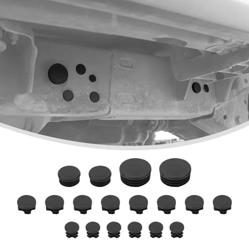 Linskip Rahmenlochkappe, kompatibel mit Jeep Wrangler JL 2018–2024 und Jeep Gladiator-Zubehör, JL JT Rahmenrohrstopfen für Jeep Wrangler Zubehör (18 Stück)